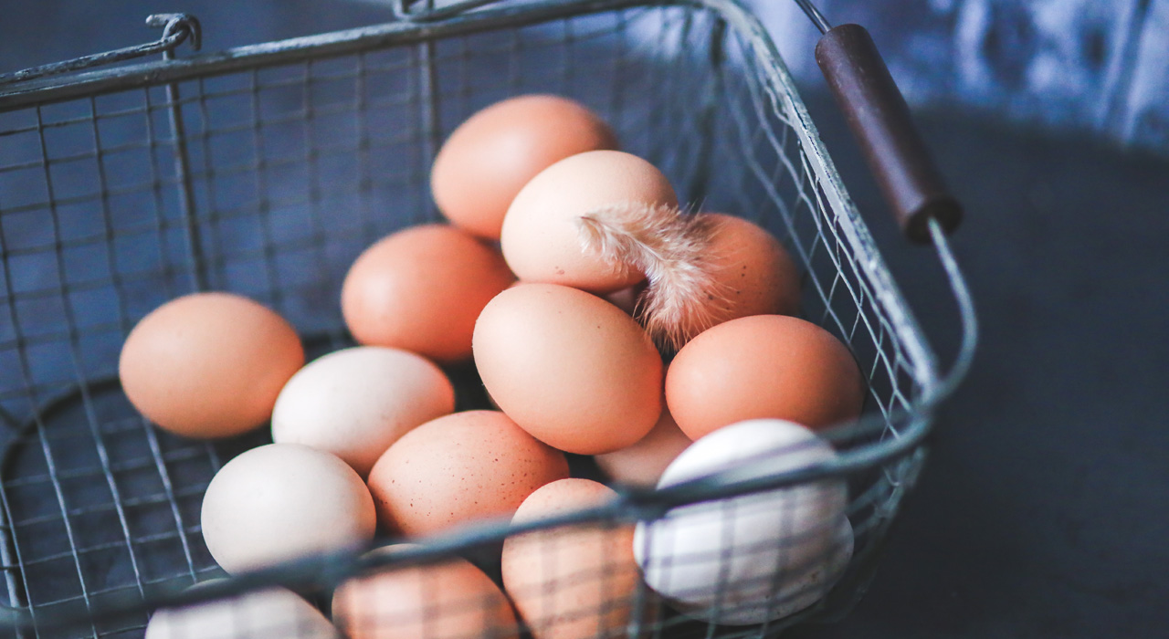 Eggs in the Metal Basket